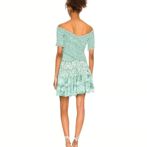 POUPETTE ST BARTH Soledad Mini Dress, Green Antibes S - Picture 2 of 7